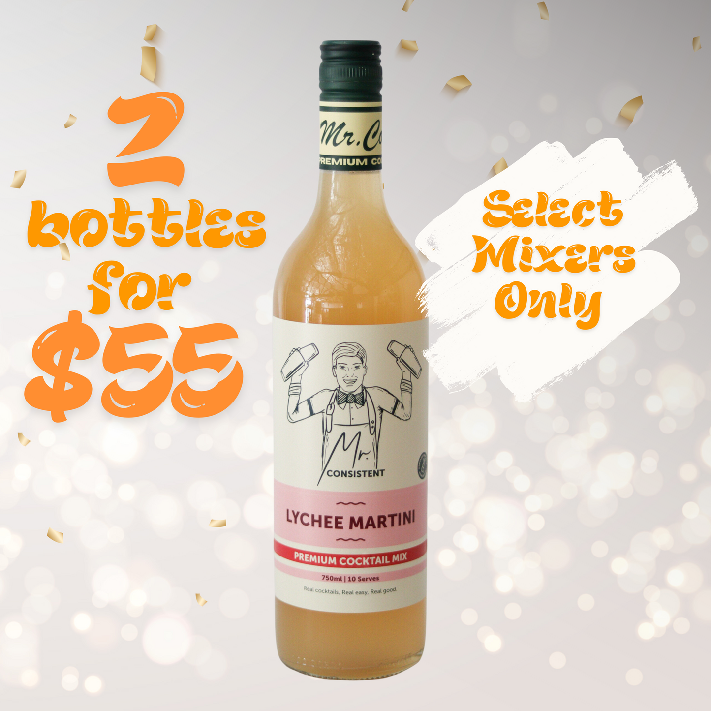 Lychee Martini Cocktail Mixer - 10 Serves