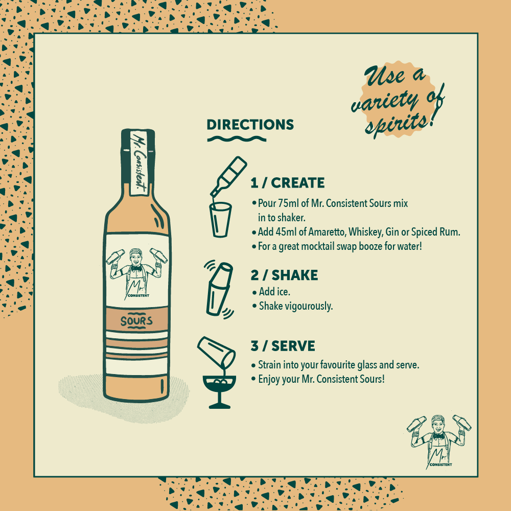 SOURS COCKTAIL MIXER - 10 SERVES - Mr. Consistent