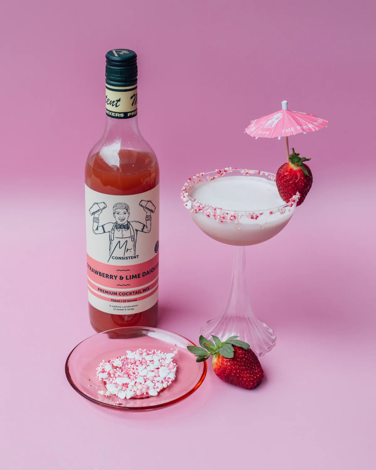 Strawberry & Lime Daiquiri Cocktail Mixer - 10 Serves