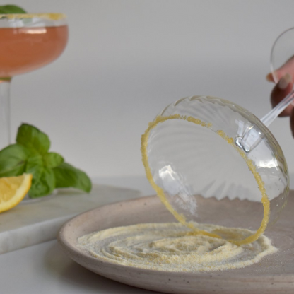 F N Lemons > Passionfruit Sherbet Cocktail Rim Garnish